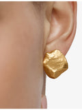 Monica Vinader large 18ct gold-plated vermeil sterling-silver stud earrings (British brand)