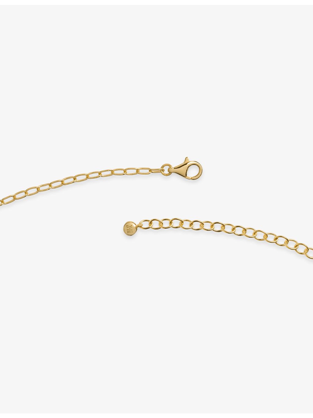 Monica Vinader asymmetric vermeil chain necklace 40-45cm, imported from the UK