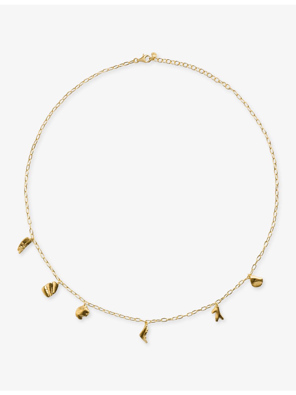 Monica Vinader asymmetric vermeil chain necklace 40-45cm, imported from the UK
