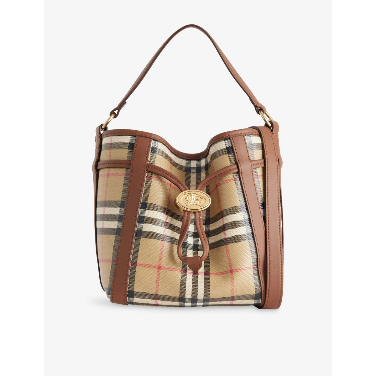 Burberry mini check cotton bucket bag 20cm - British product