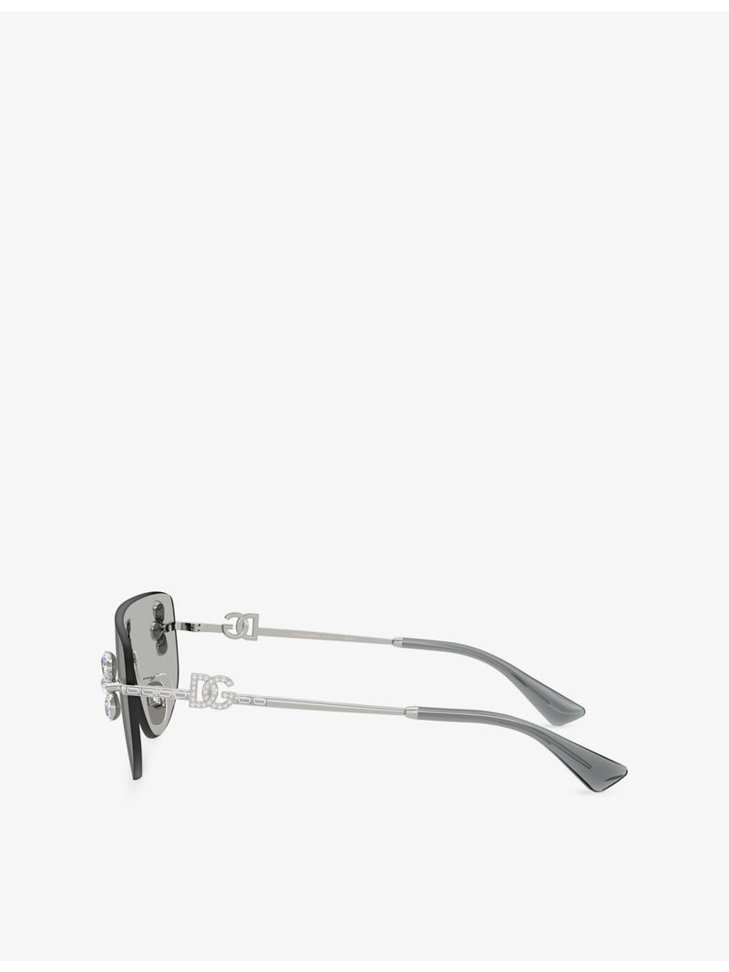 Dolce & Gabbana DG2333B shield-frame metal sunglasses - British product