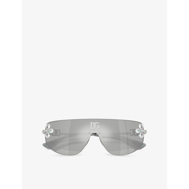 Dolce & Gabbana DG2333B shield-frame metal sunglasses - British product