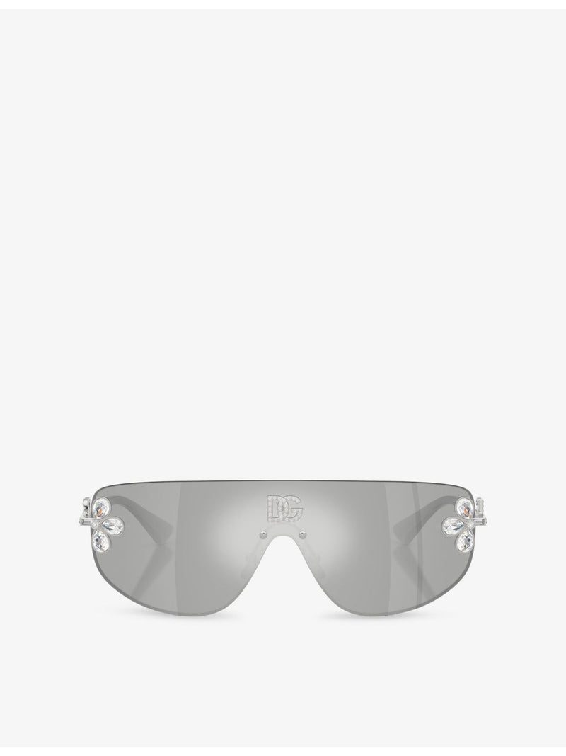 Dolce & Gabbana DG2333B shield-frame metal sunglasses - British product