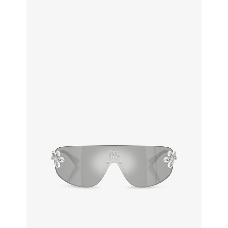 Dolce & Gabbana DG2333B shield-frame metal sunglasses - British product