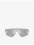 Dolce & Gabbana DG2333B shield-frame metal sunglasses - British product