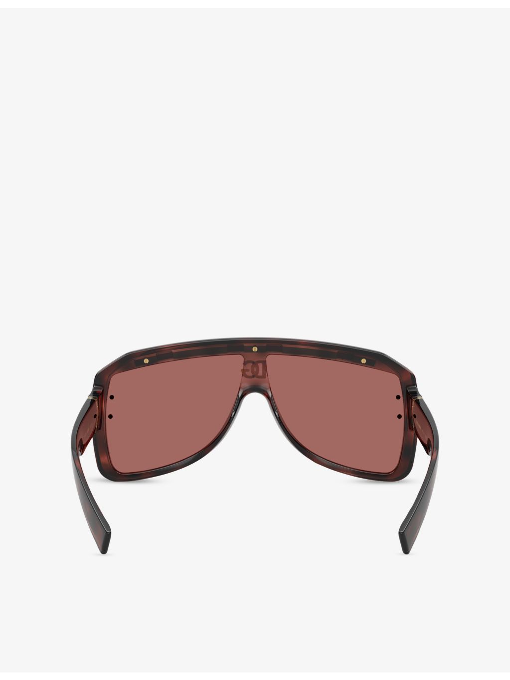 Dolce & Gabbana DG6205 shield-frame acetate sunglasses in tortoiseshell (British brand)