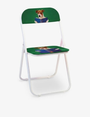 Seletti Nerdy Dog metal chair with folding design, UK version
