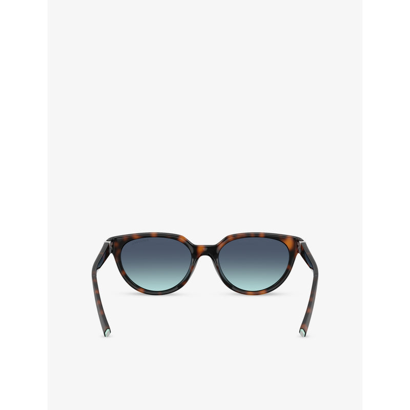 Tiffany & Co cat-eye acetate sunglasses with tortoiseshell finish (British brand)