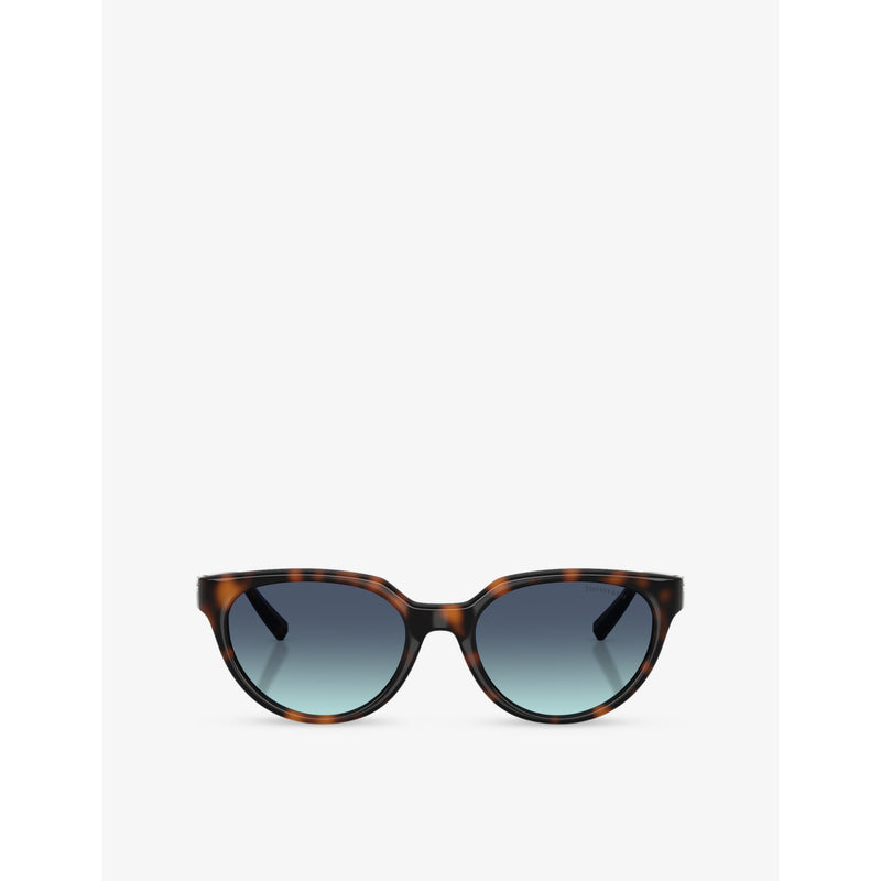 Tiffany & Co cat-eye acetate sunglasses with tortoiseshell finish (British brand)