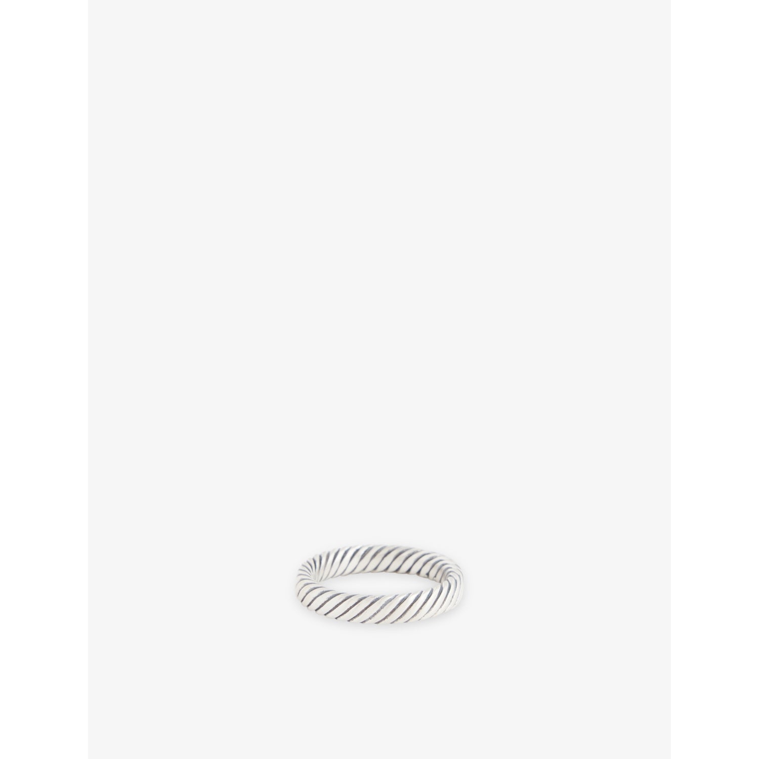 Halo Rope-Pattern Sterling-Silver Ring - N