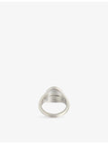 Serge Denimes sterling silver signet ring with St Michael engraving, UK version