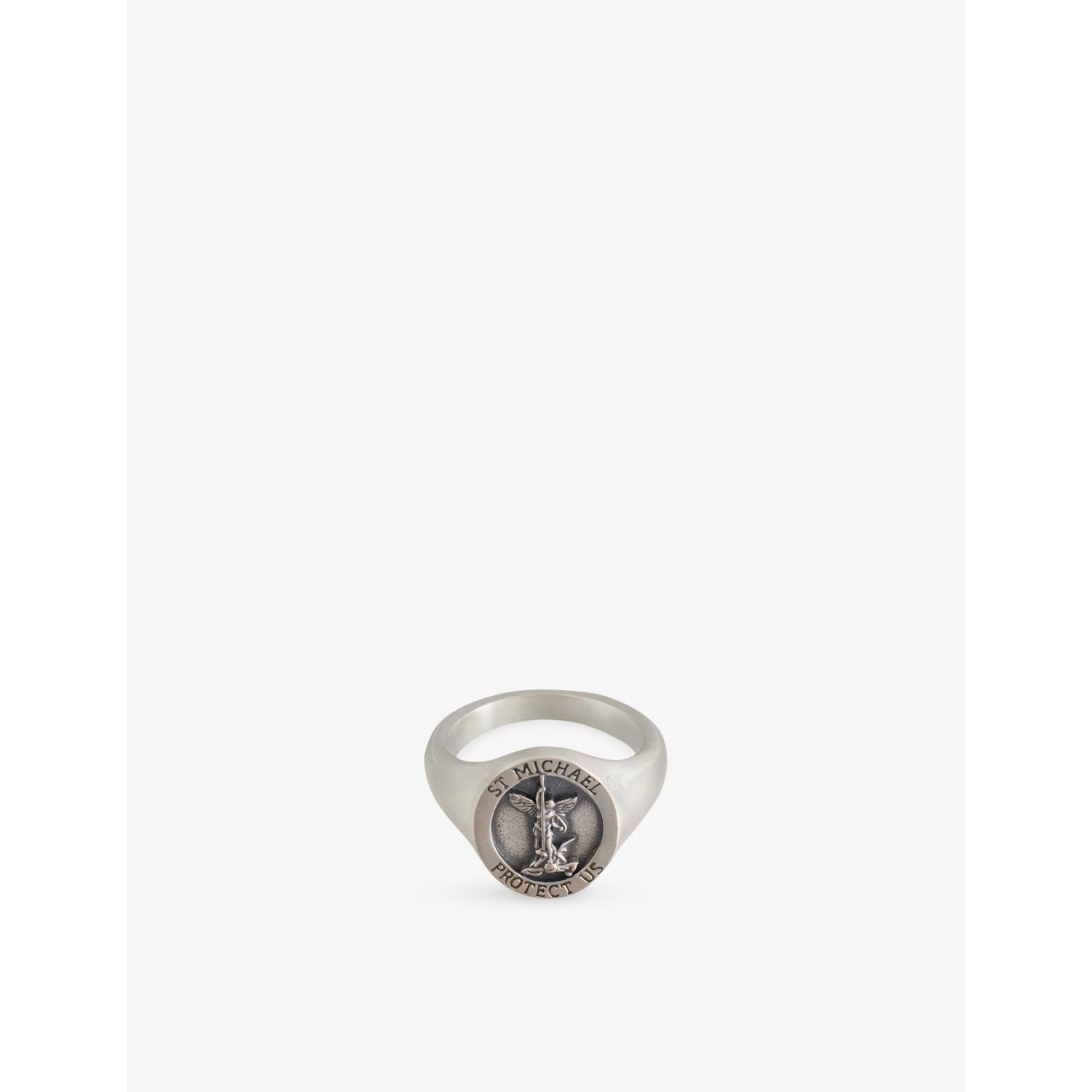 Archangel Signet Sterling-Silver Ring - N