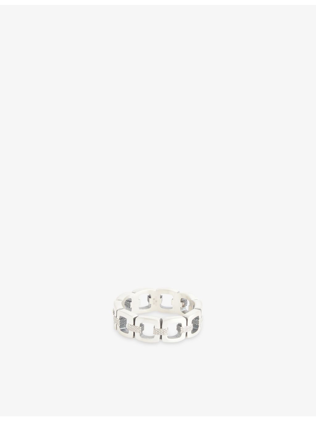 Serge Denimes sterling-silver ring with linked band, imported from the UK