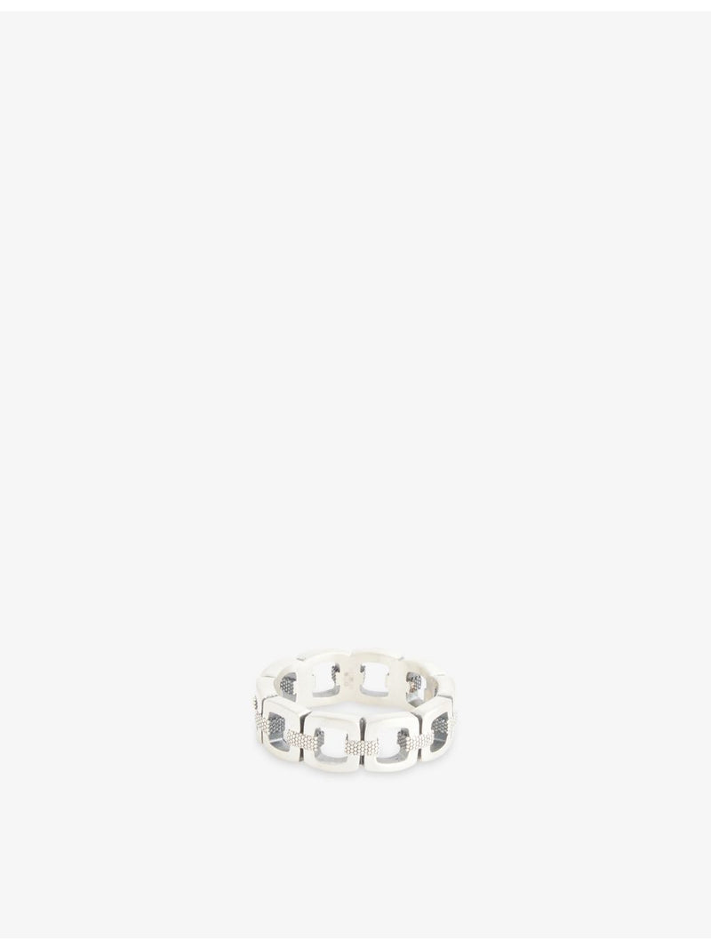 Serge Denimes sterling-silver ring with linked band, imported from the UK