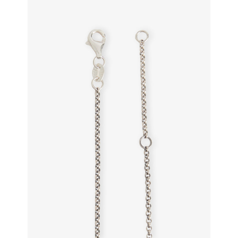 Serge DeNimes sterling silver pendant necklace with green cubic zirconia - British product