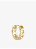 Serge DeNimes yellow gold-plated sterling silver hoop earring - British product