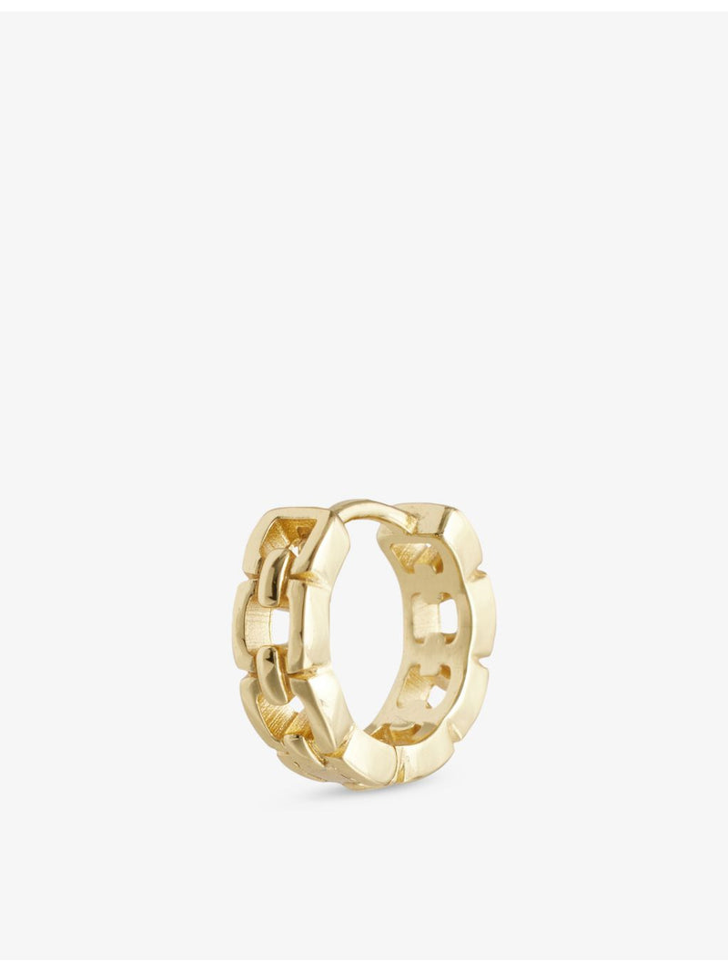 Serge DeNimes yellow gold-plated sterling silver hoop earring - British product