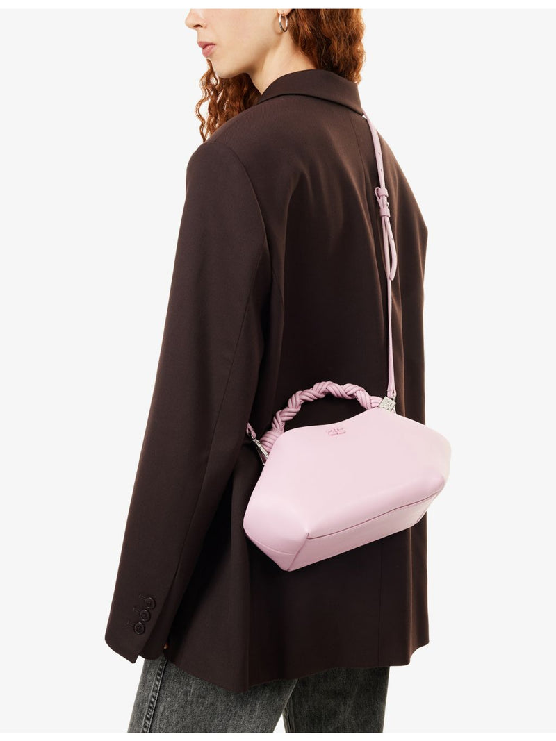GANNI small faux-leather top-handle bag - British product