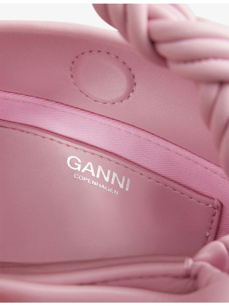 GANNI small faux-leather top-handle bag - British product