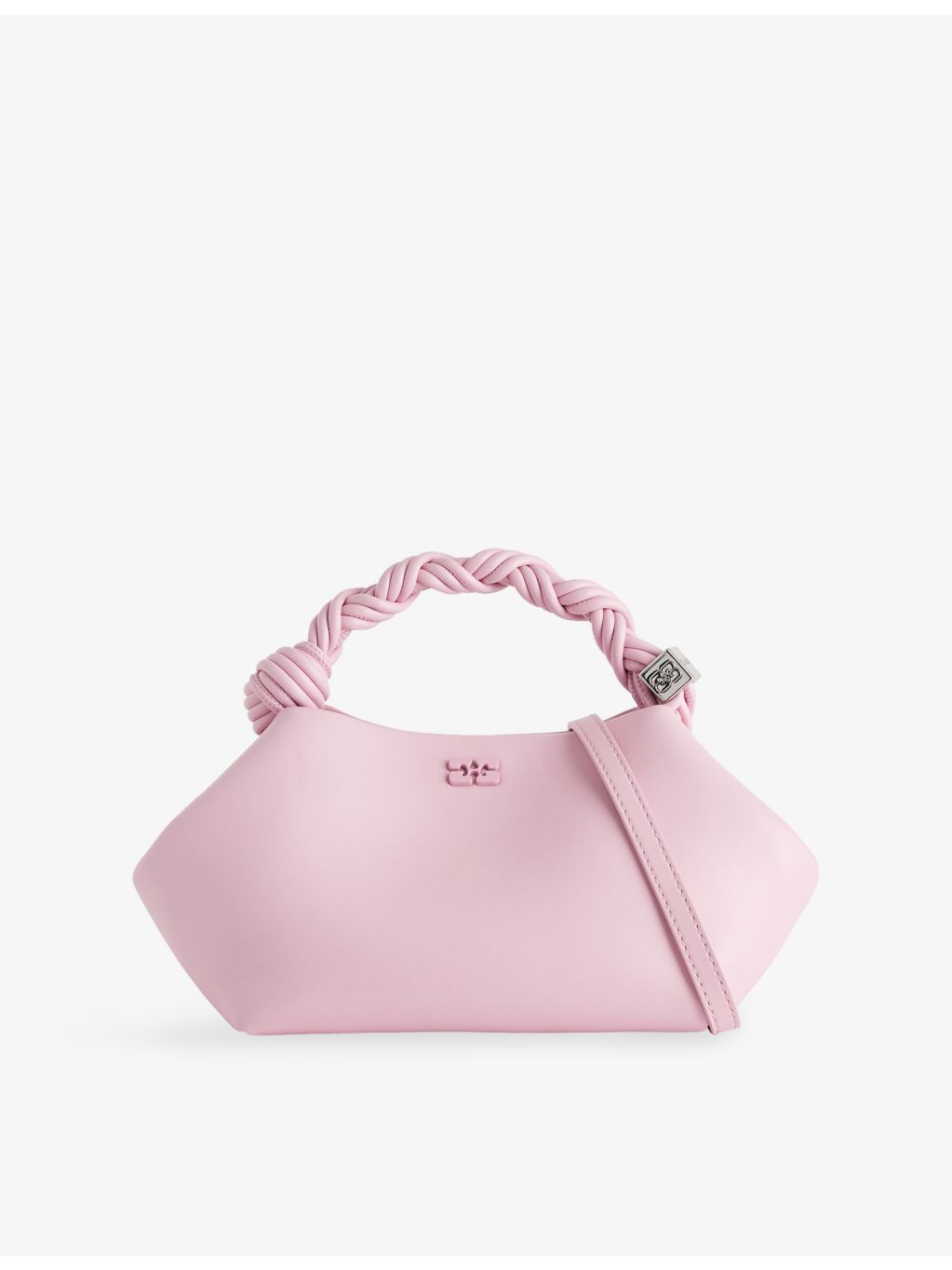 GANNI small faux-leather top-handle bag - British product