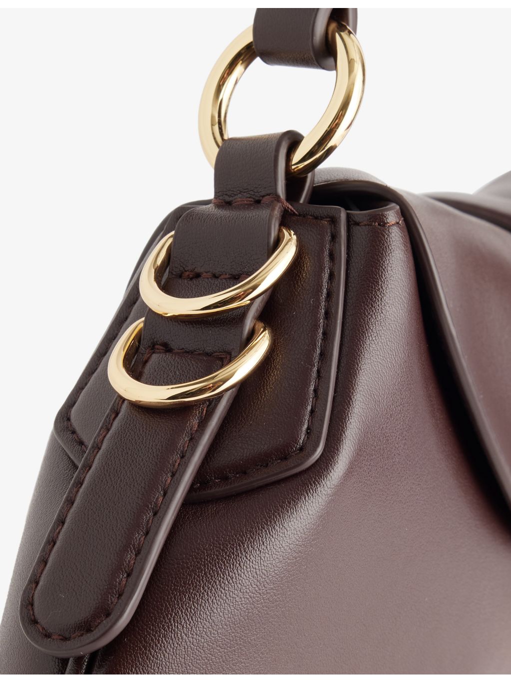 GANNI B-Kat leather shoulder bag with curved shape (British brand)