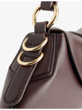 GANNI B-Kat leather shoulder bag with curved shape (British brand)