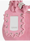 GANNI mini suede hobo bag with detachable strap, UK version