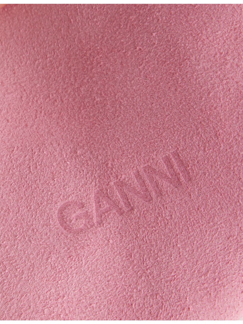 GANNI mini suede hobo bag with detachable strap, UK version