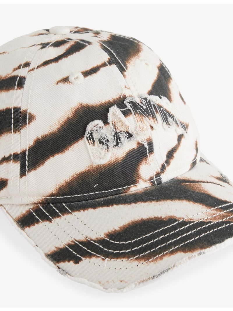 Ganni cotton canvas cap with adjustable strap (British brand)