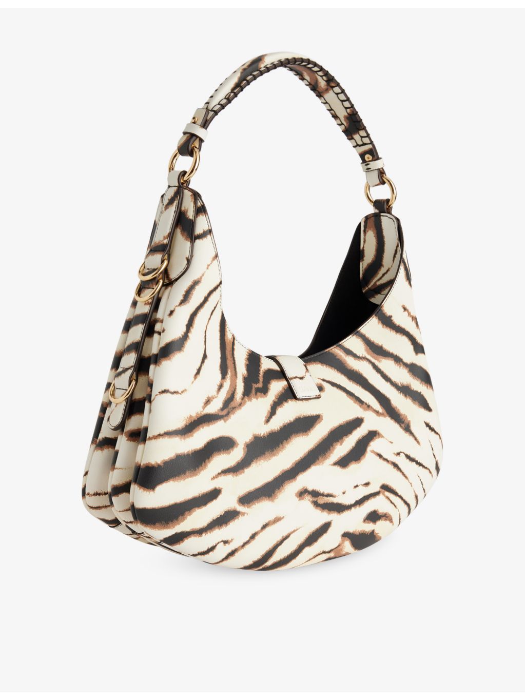 GANNI Kat Zebra small faux-leather shoulder bag - British product