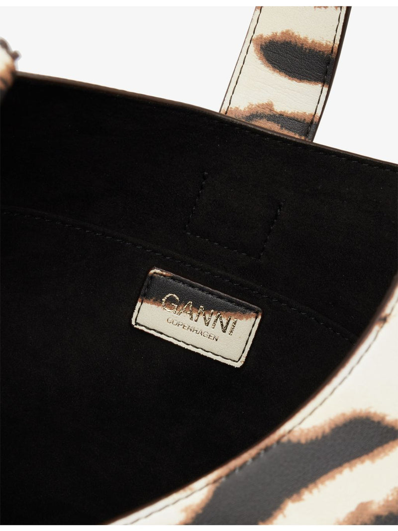 GANNI Kat Zebra small faux-leather shoulder bag - British product