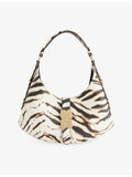 GANNI Kat Zebra small faux-leather shoulder bag - British product