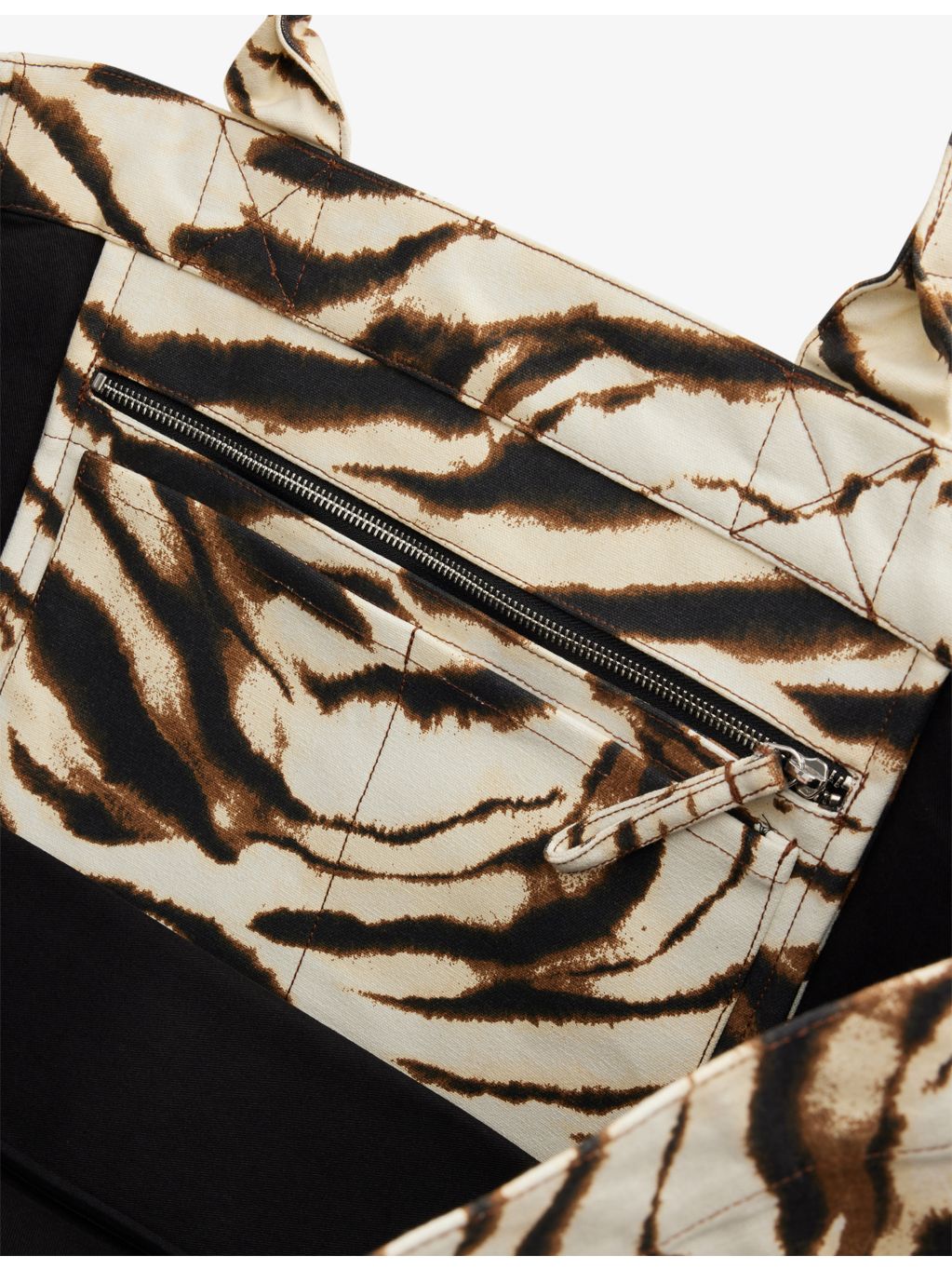 Ganni zebra print cotton shopper tote bag XXL (British brand)