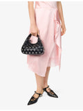 GANNI mini leather hobo bag with heart embellishment - British product