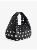 GANNI mini leather hobo bag with heart embellishment - British product