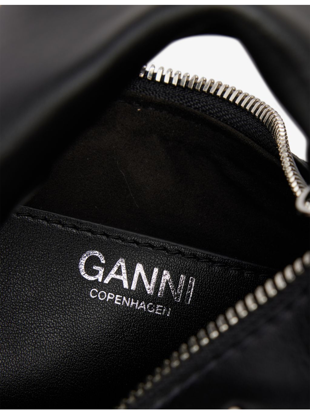 GANNI mini leather hobo bag with heart embellishment - British product