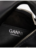 GANNI mini leather hobo bag with heart embellishment - British product