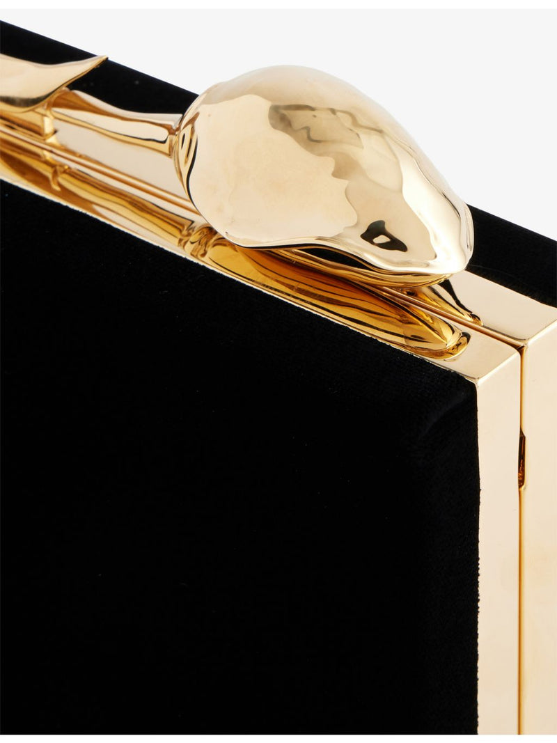 Erdem Bloom Minaudière velvet clutch bag, imported from the UK