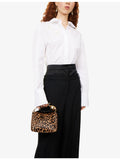 Erdem Mini Bloom leopard-print pony hair top-handle bag, UK version
