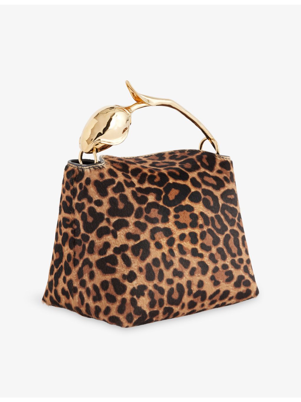 Erdem Mini Bloom leopard-print pony hair top-handle bag, UK version