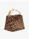 Erdem Mini Bloom leopard-print pony hair top-handle bag, UK version