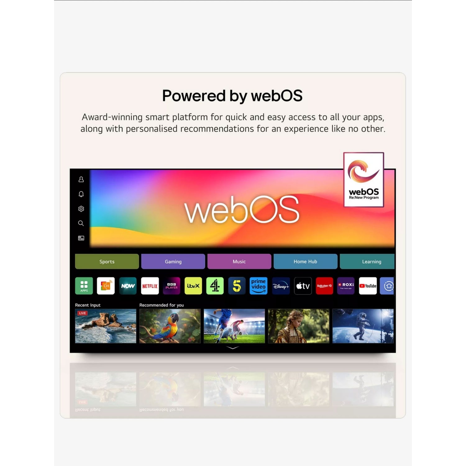 LG OLED evo G6 4K Smart TV 55 inch, UK version