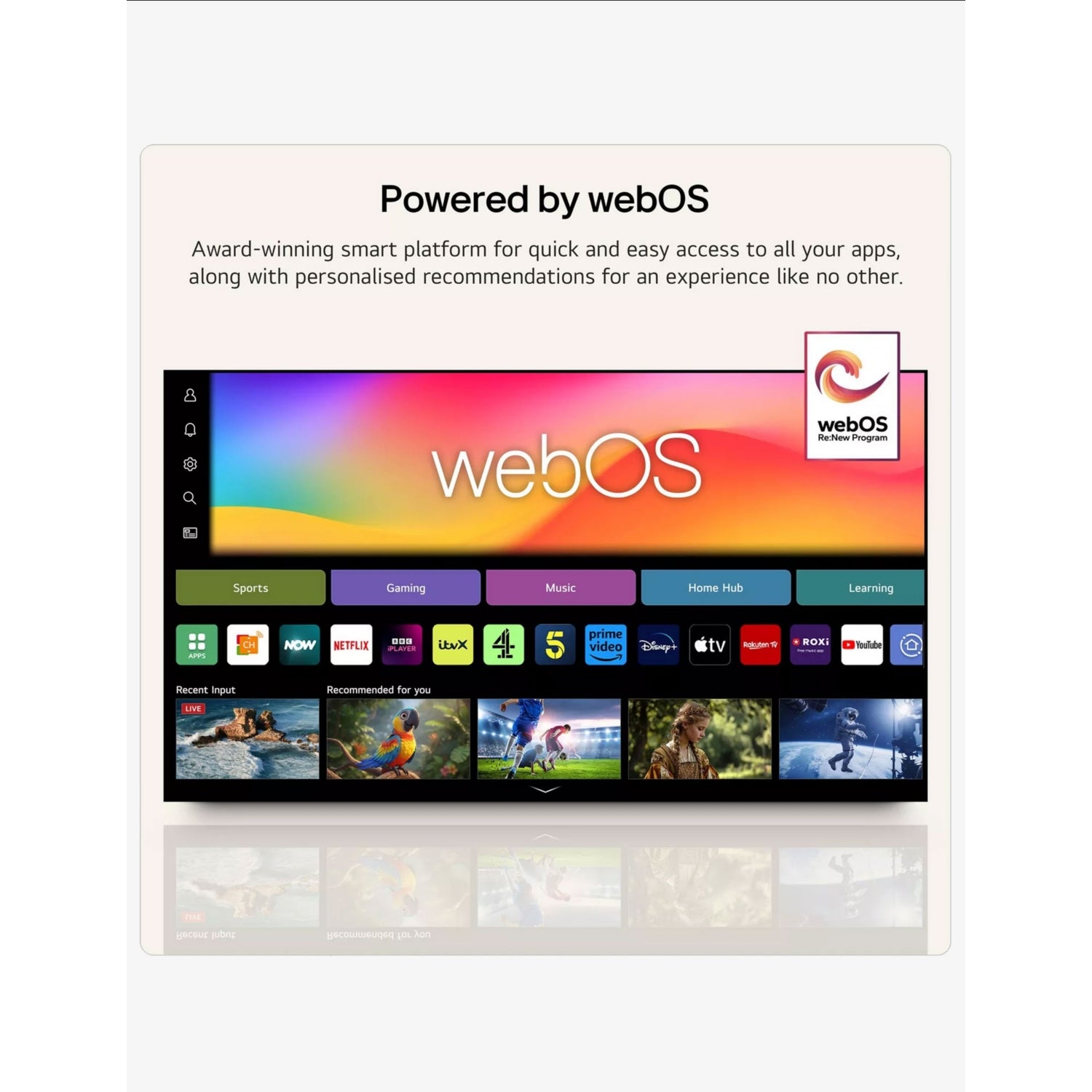 LG OLED evo G6 55-inch 4K Smart TV, imported from the UK