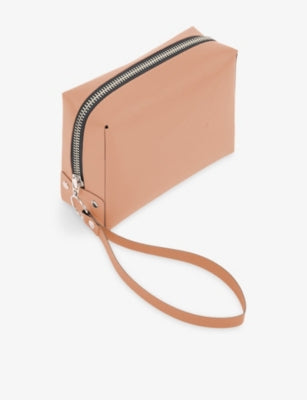 Vacavaliente tall zip-up leather toiletry bag, imported from the UK