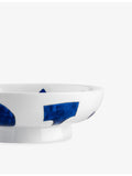 Alessi cat food bowl porcelain blue pattern 16cm (British brand)