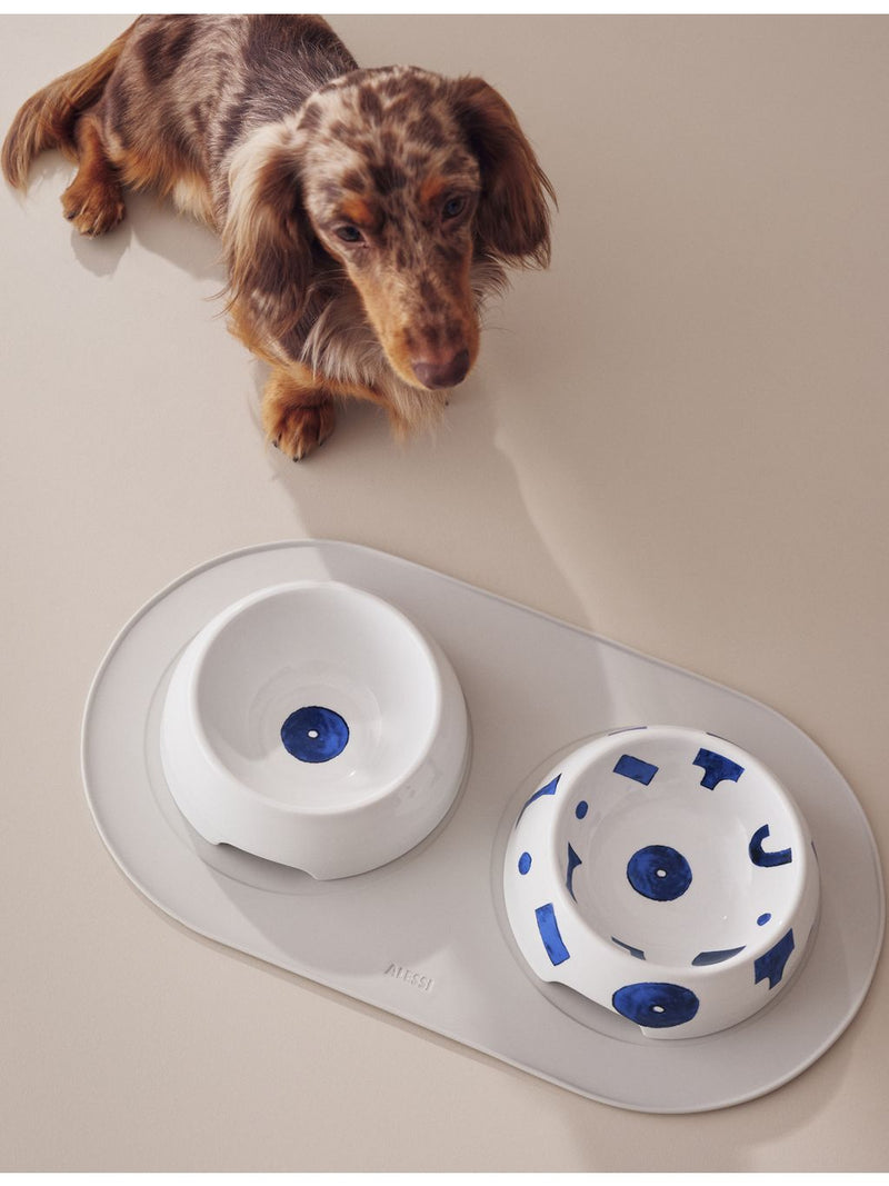 Alessi Itsumo small porcelain dog water bowl, imported from the UK