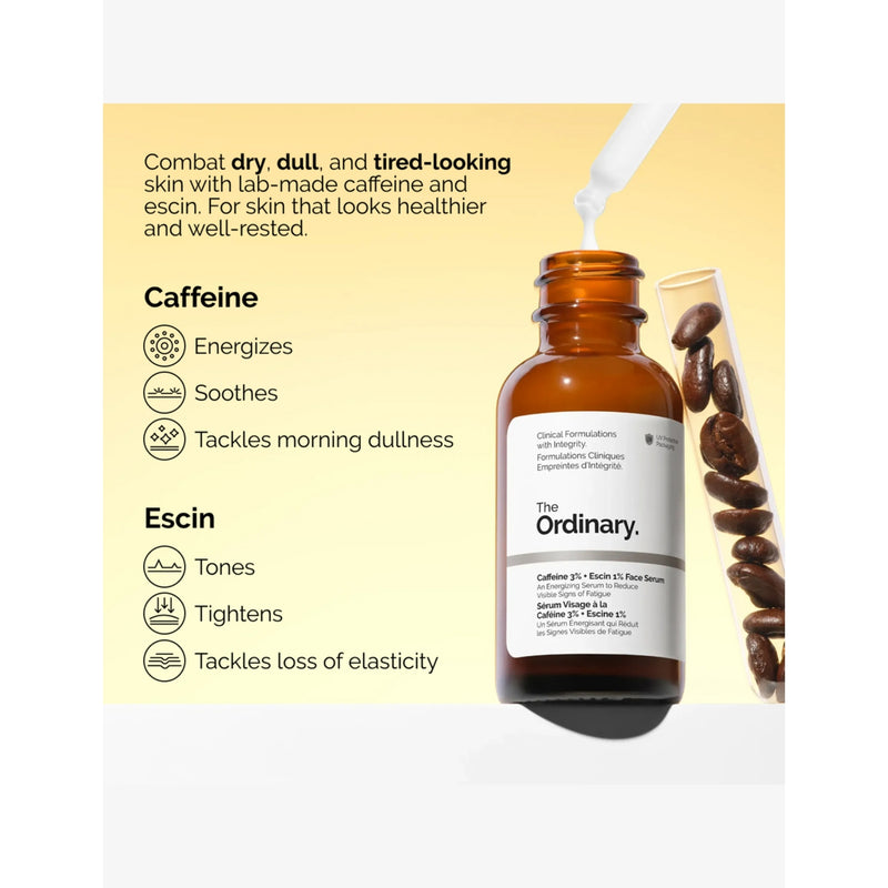 The Ordinary Caffeine + Escin face serum 30ml, imported from the UK