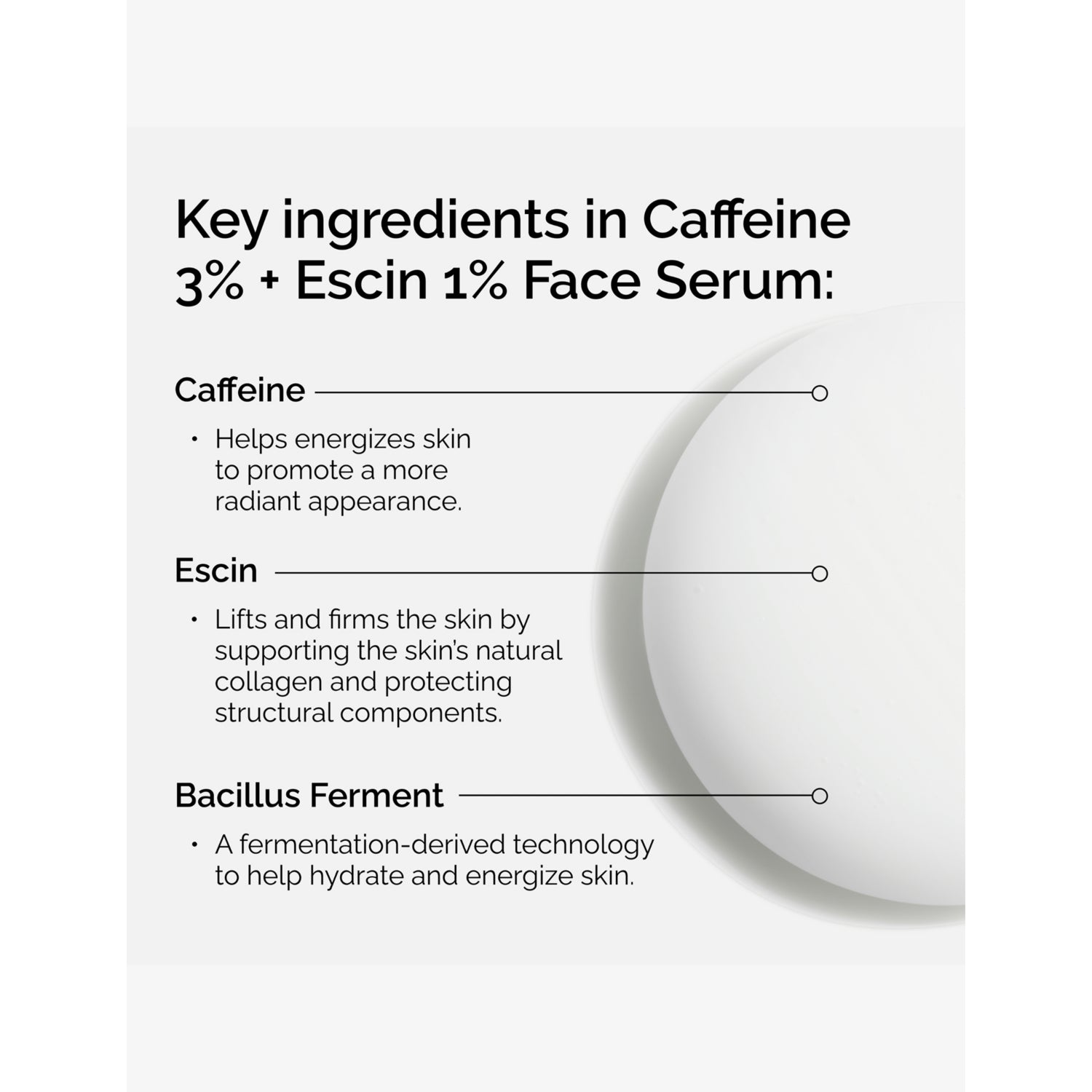 The Ordinary Caffeine + Escin face serum 30ml, imported from the UK