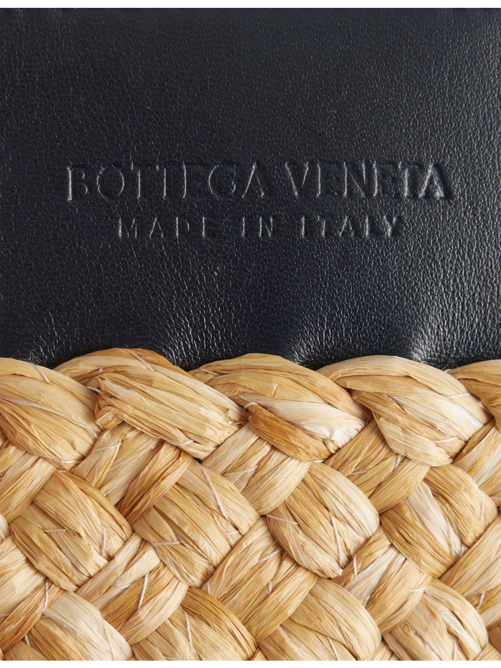 Bottega Veneta raffia leather top-handle bag - British product