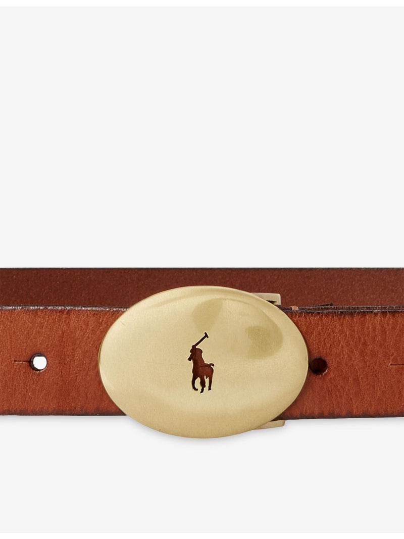 Polo Ralph Lauren round-buckle leather belt, UK version